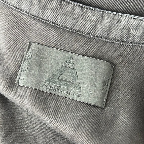 Control Sector Dress Women Small Black High Neck Button Up Shirt Streetwear - Picture 5 of 12